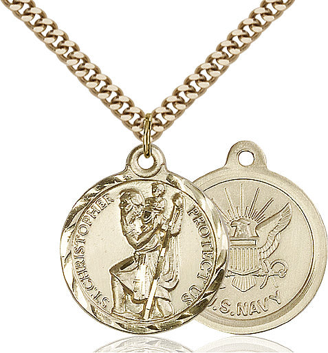 Saint Christopher Navy Pendant