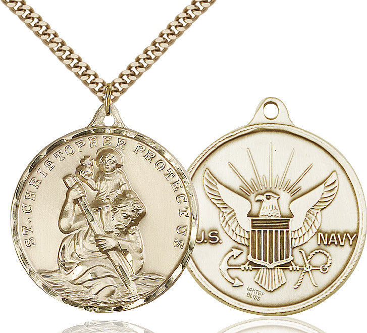 Saint Christopher Navy Pendant