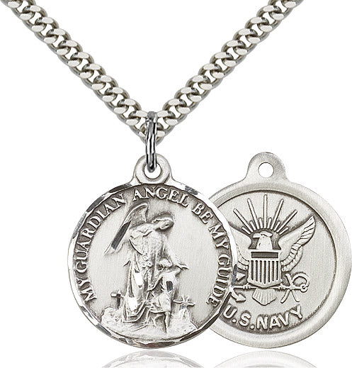Guardian Angel Navy Pendant