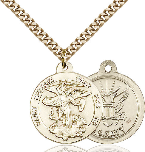 Saint Michael Navy Pendant