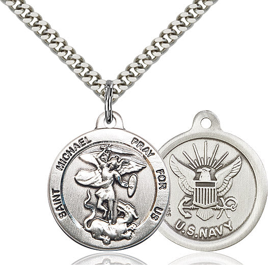 Saint Michael Navy Pendant
