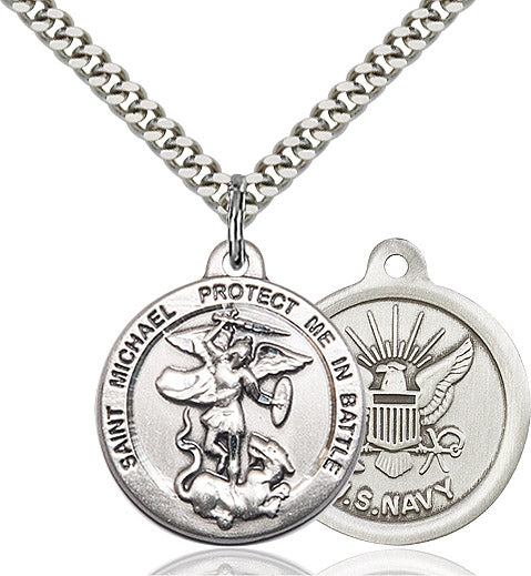 Saint Michael Navy Pendant