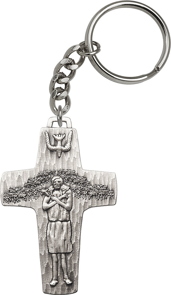 Papal Crucifix Keychain