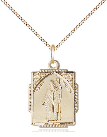 Saint Patrick Pendant - 18" Chain Necklace
