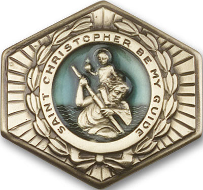 Saint Christopher Visor Clip