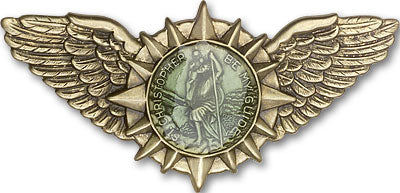 St Christopher Wings Visor Clip