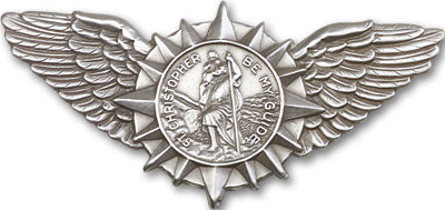 St Christopher Wings Visor Clip