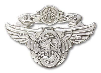 Our Lady of the Highway St Michael Visor Clip