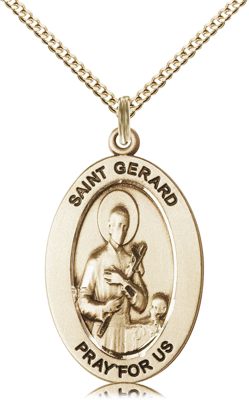Saint Gerard Majella Pendant - 18" Chain Necklace