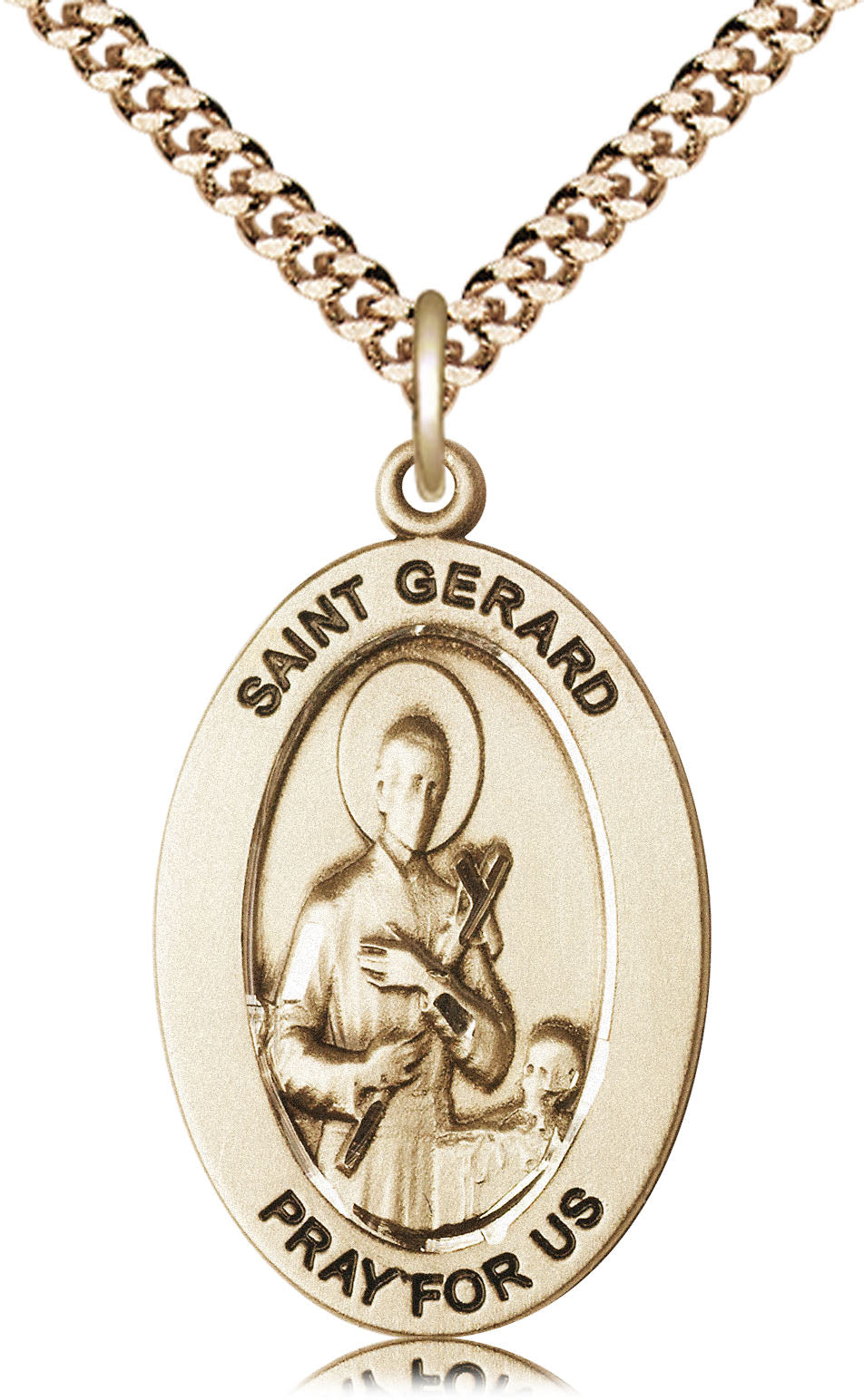 Saint Gerard Majella Pendant - 24" Chain Necklace