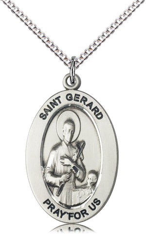 Saint Gerard Majella Pendant - 18" Chain Necklace