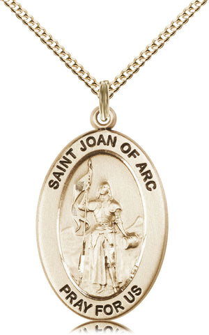Saint Joan of Arc Pendant - 18" Chain Necklace