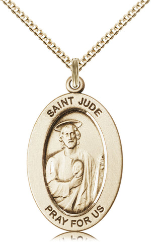 Saint Jude Thaddeus Pendant - 18" Chain Necklace
