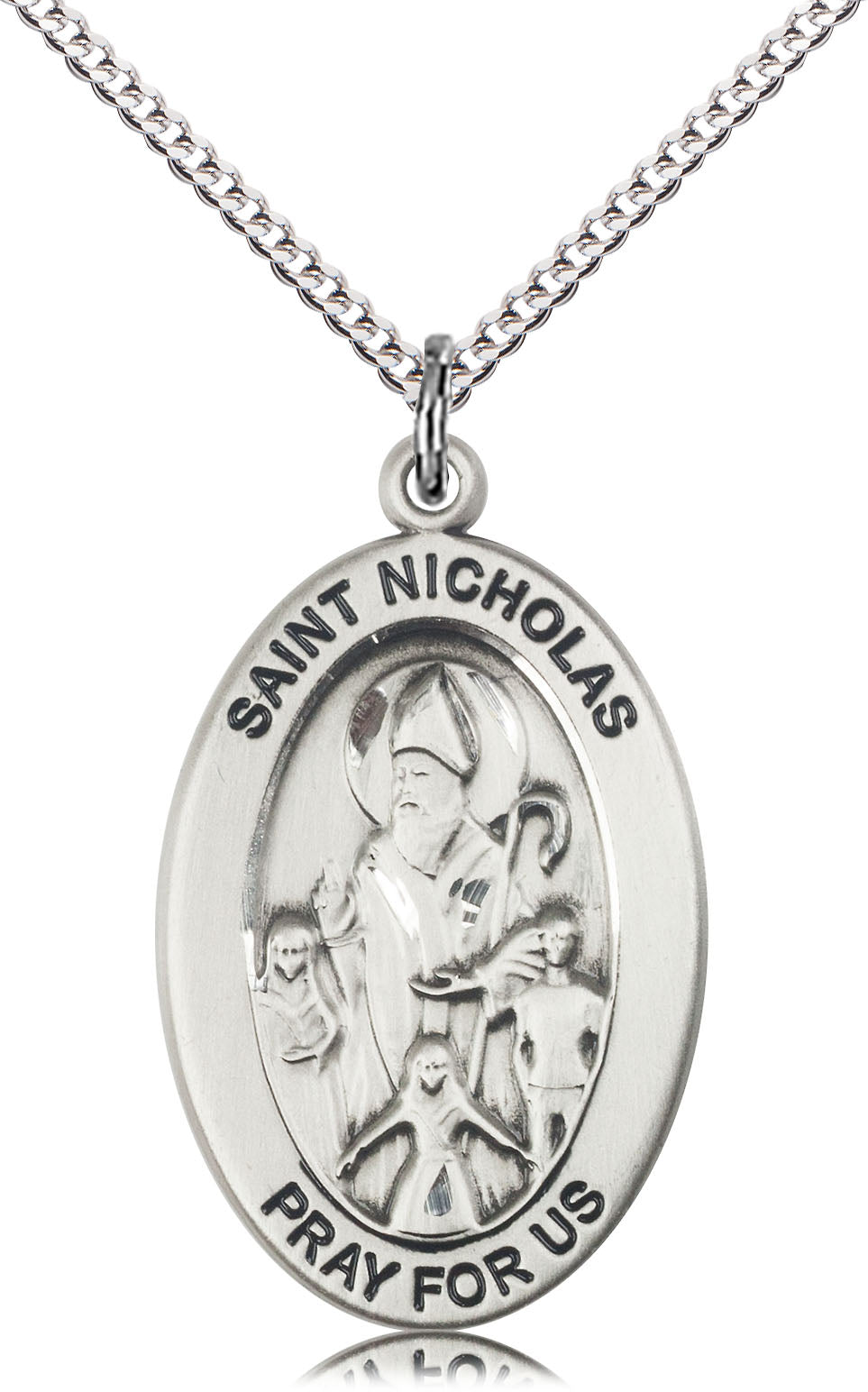 Saint Nicholas Pendant - 18" Chain Necklace