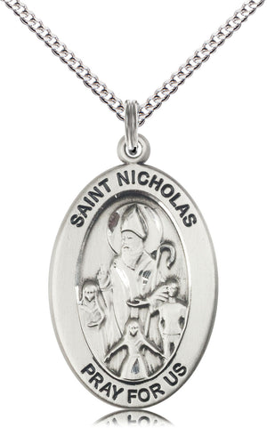Saint Nicholas Pendant - 18" Chain Necklace