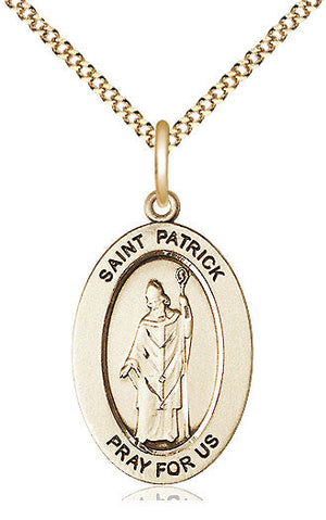 Saint Patrick Pendant - 18" Chain Necklace