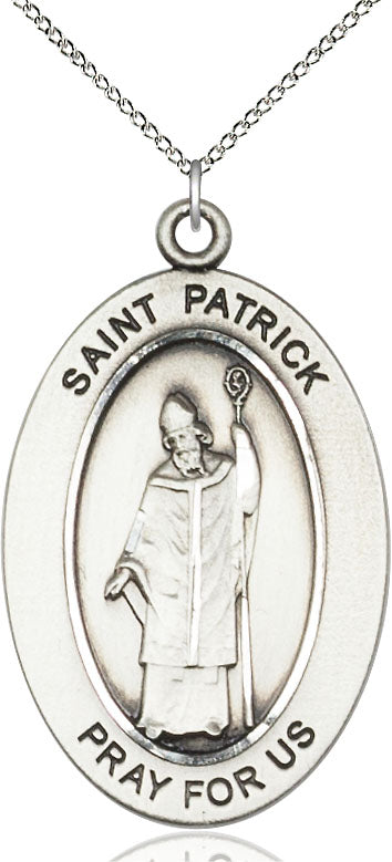 Saint Patrick Pendant - 18" Chain Necklace