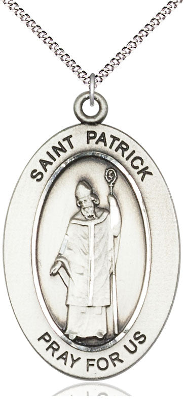 Saint Patrick Pendant - 18" Chain Necklace