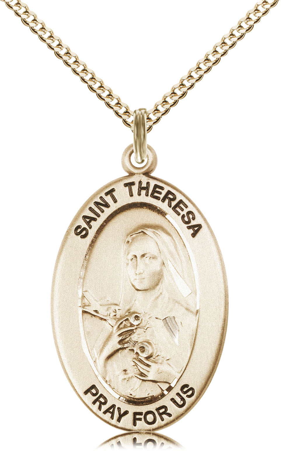 Saint Theresa Pendant - 18" Chain Necklace