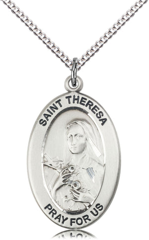 Saint Theresa Pendant - 18" Chain Necklace