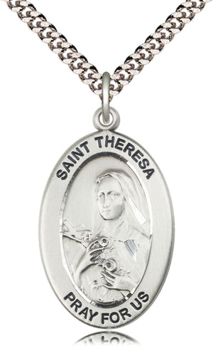 Saint Theresa Pendant - 24" Chain Necklace