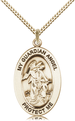 Guardian Angel w/Child Pendant Necklace