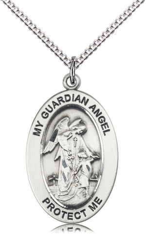 Guardian Angel w/Child Pendant Necklace