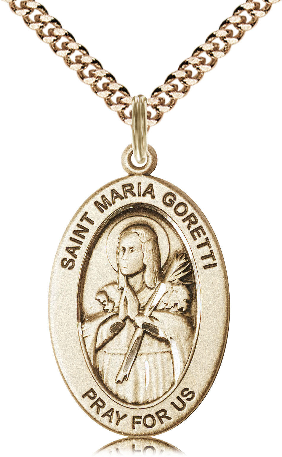 Saint Maria Goretti Pendant - 24" Chain Necklace