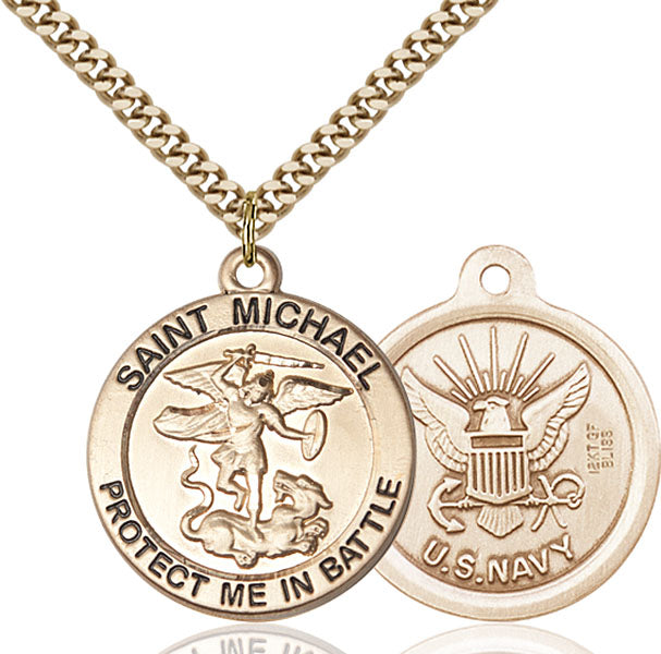 Saint Michael Navy Pendant