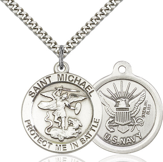 Saint Michael Navy Pendant