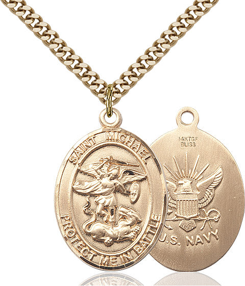 Saint Michael Navy Pendant