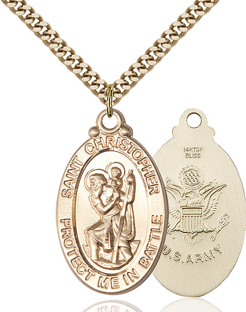 Saint Christopher Army Pendant