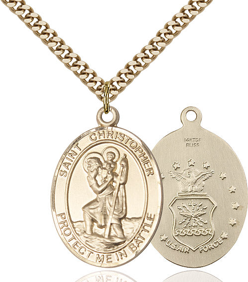 Saint Christopher Air Force Pendant