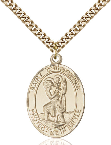 Saint Christopher Navy Pendant