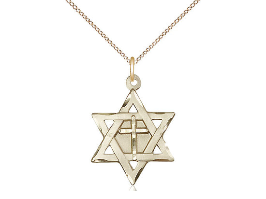 Star of David w/ Cross Pendant
