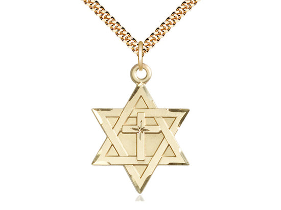 Star of David w/ Cross Pendant