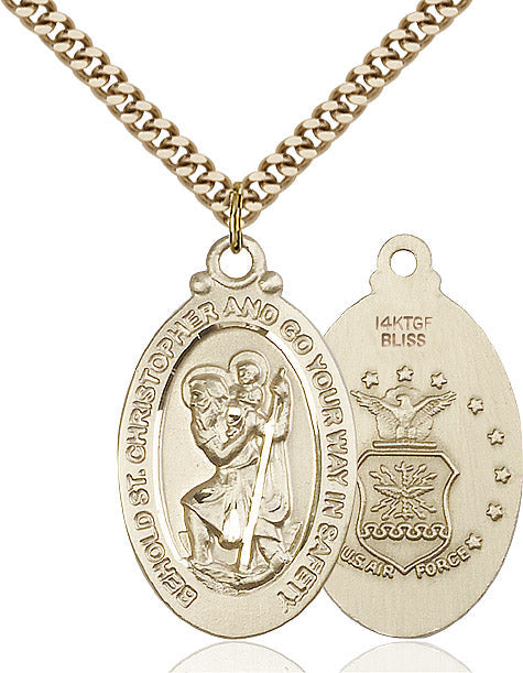 Saint Christopher Air Force Pendant