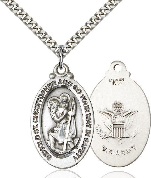 Saint Christopher Army Pendant