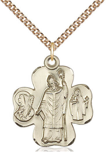 Irish Shamrock Pendant - 24" Chain