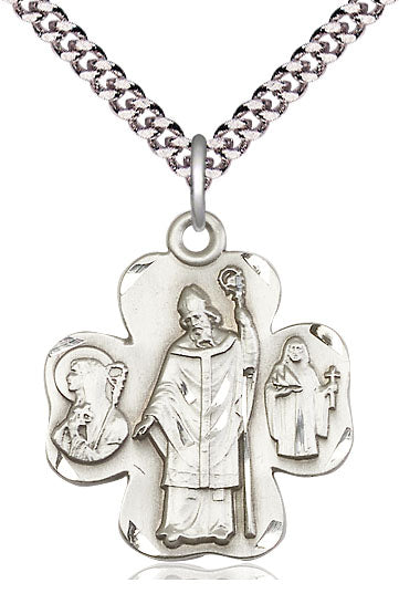 Irish Shamrock Pendant - 24" Chain