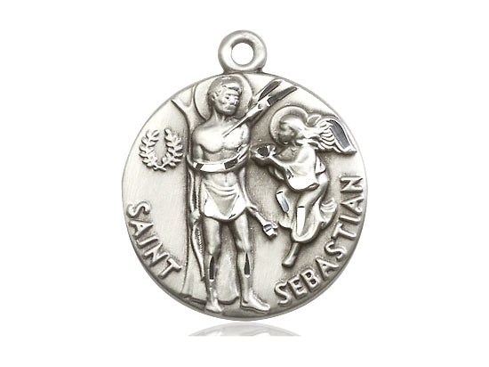 St Sebastian Sterling Silver Pendant