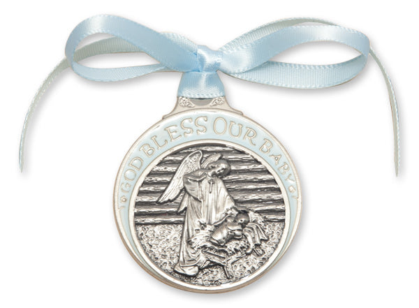 Baby in Manger Crib Medal