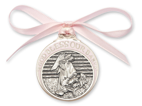 Baby in Manger Crib Medal