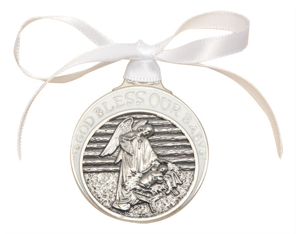 Baby in Manger Crib Medal