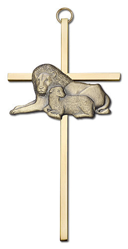 Lion & Lamb Wall Cross