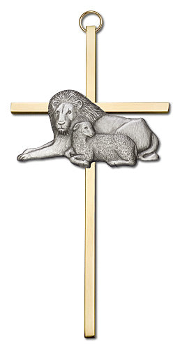 Lion & Lamb Wall Cross