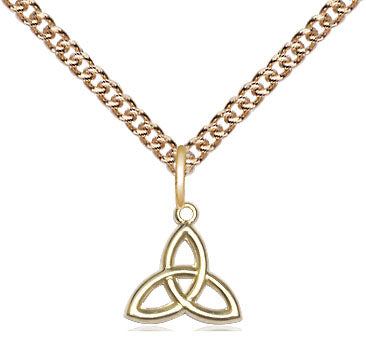 Trinity Irish Knot Pendant - 24" Chain