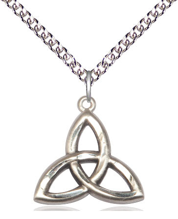 Trinity Irish Knot Pendant - 24" Chain