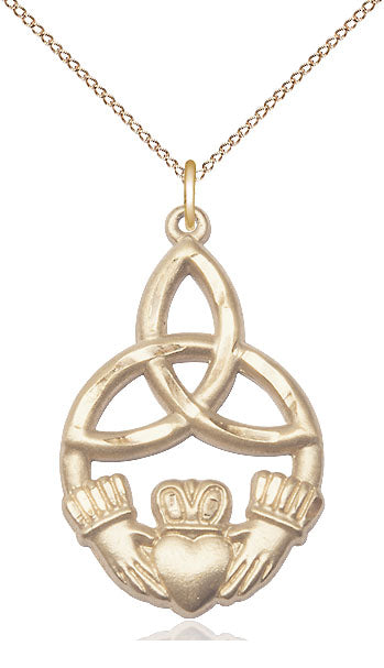 Irish Knot Claddagh Pendant