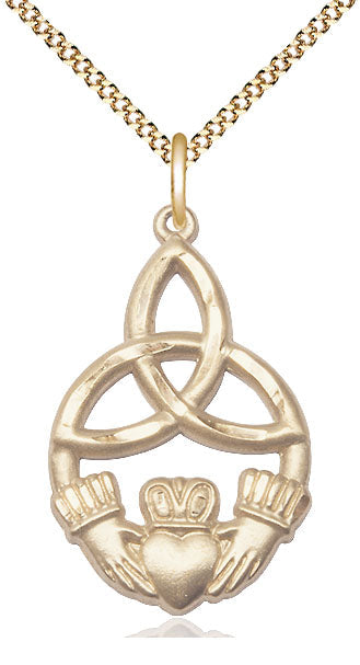 Irish Knot Claddagh Pendant